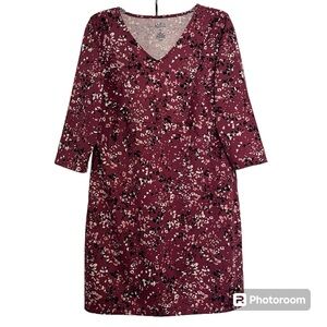 Croft & Burrow size PM petites women’s long sleeve floral dress